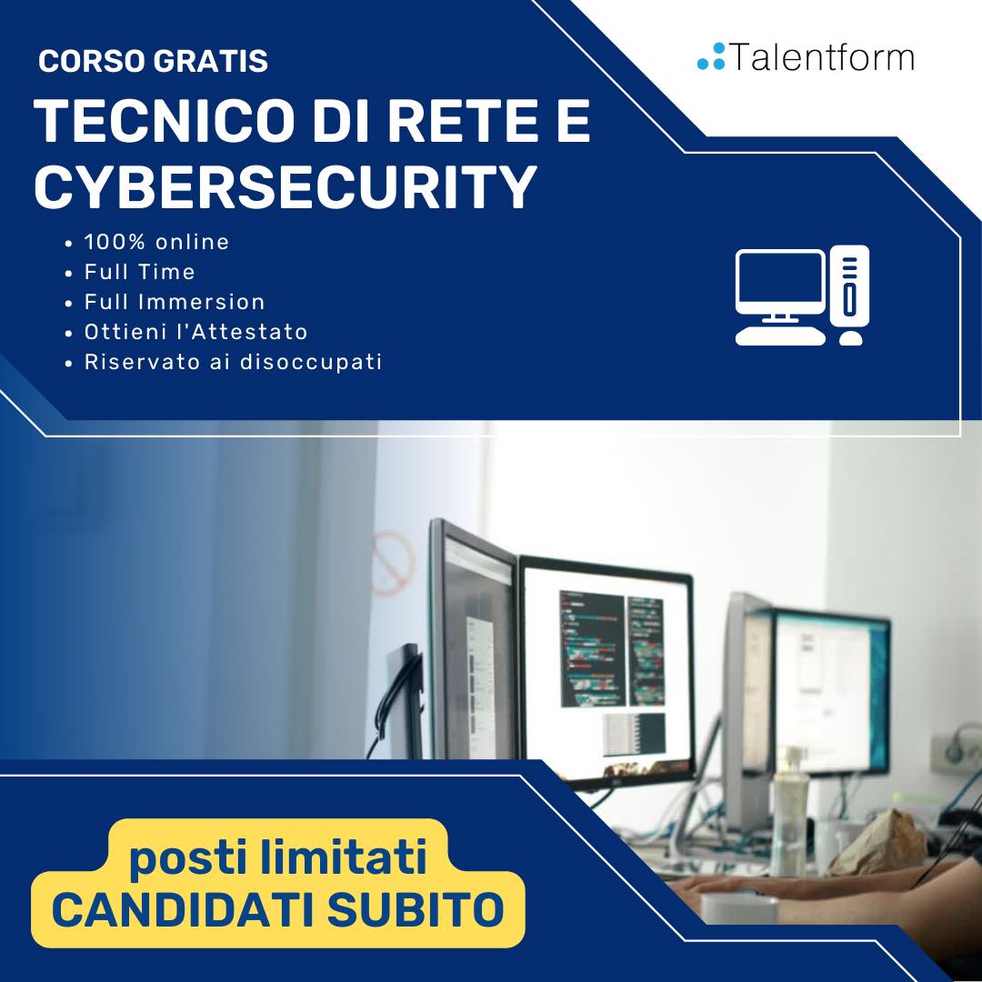 Tecnico Di Rete E Cybersecurity (corso GRATIS, A Distanza, In Aula ...