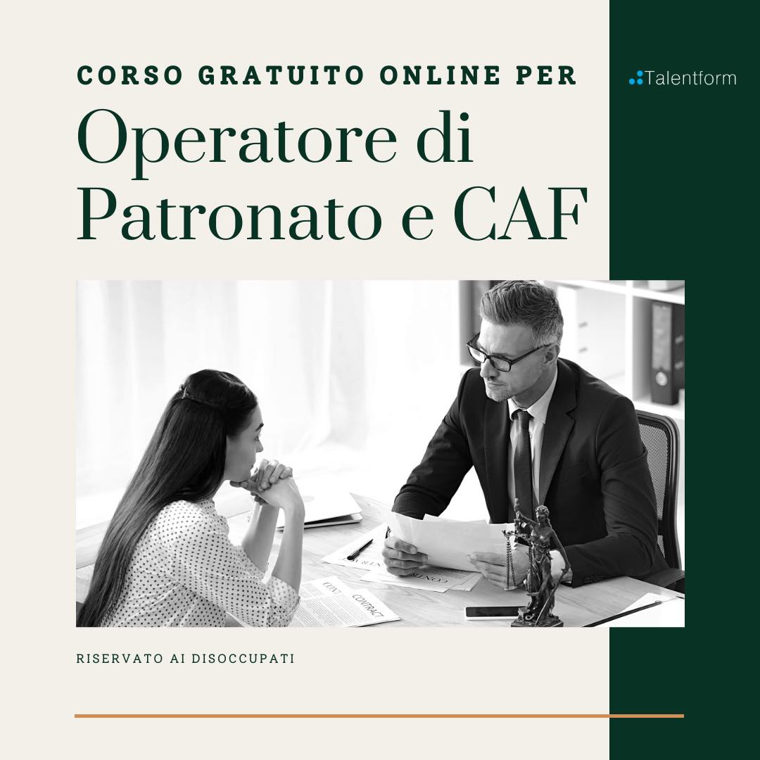 Operatore Di Patronato E CAF (corso GRATUITO A Distanza, In Aula ...